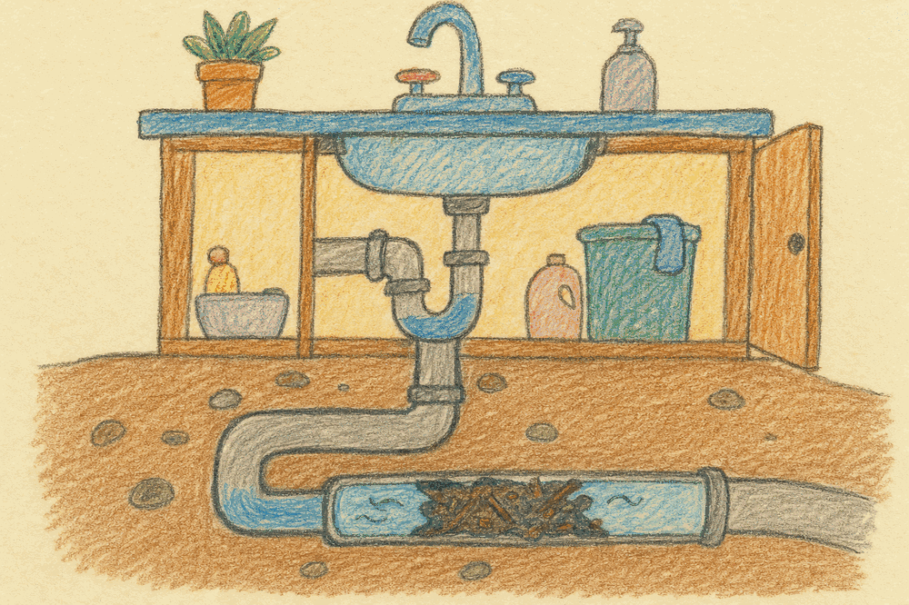 排水・排水管のイメージイラスト