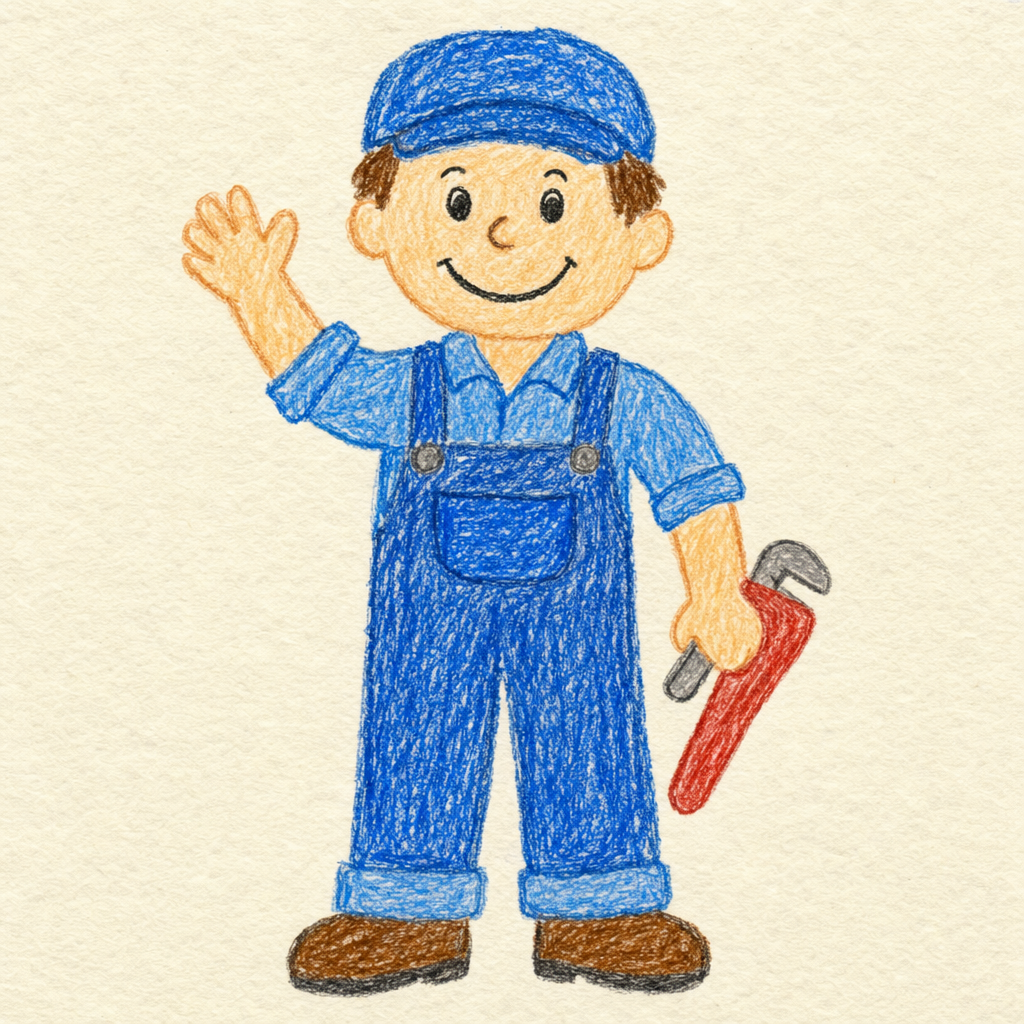 手描きの職人キャラ