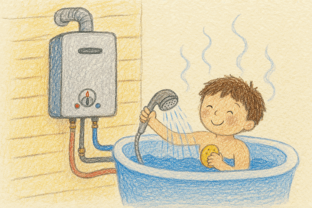 給湯器のイメージイラスト